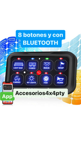 Panel de control 8 botones con Bluetooth