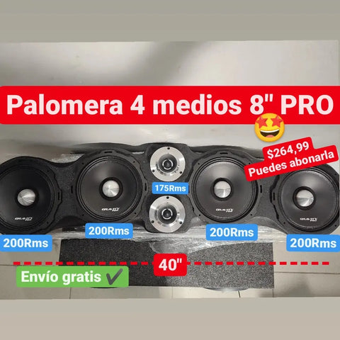 Palomera 4 medios 8" PRO