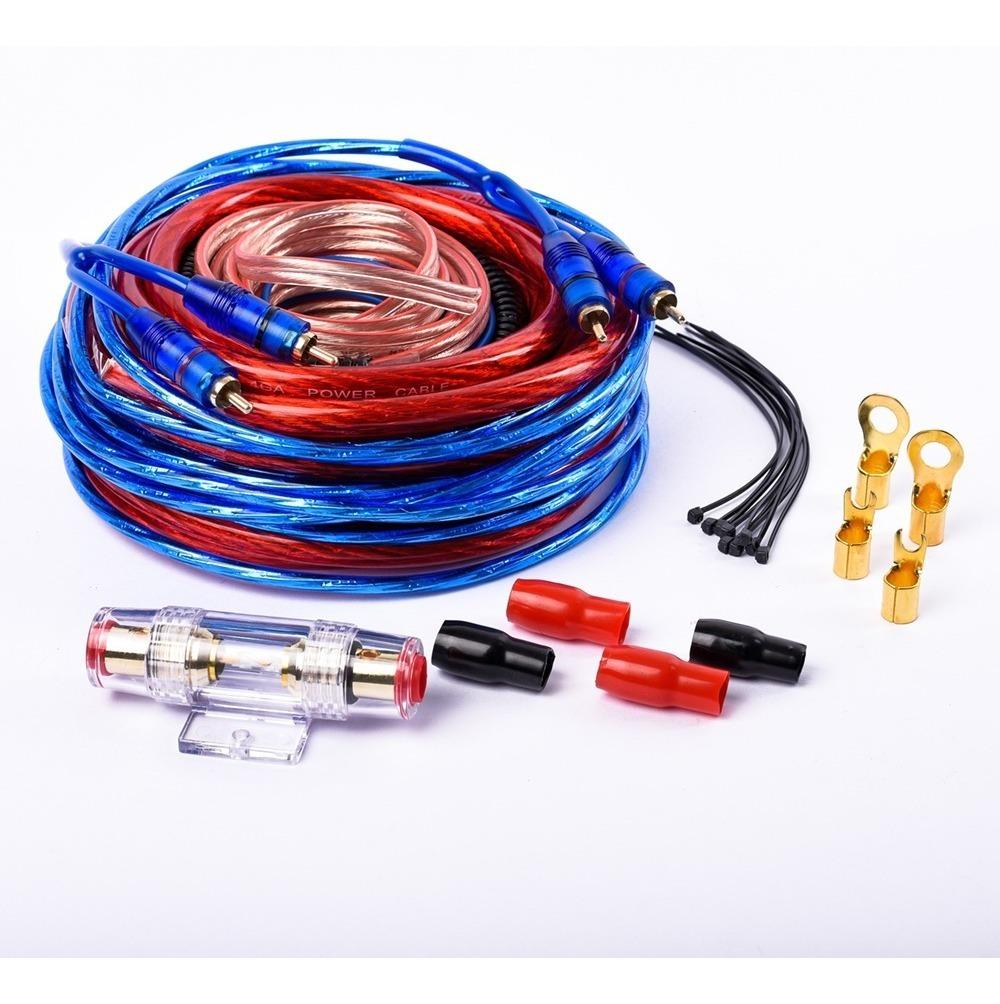 Pyle Kit de cableado de audio para automóvil, cable de alimentación de  calibre 8 de 20 pies, conexión de amplificador de 1000 vatios para unidad