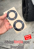 Sticker TOYOTA para Free Wheel