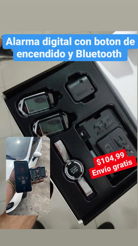 Alarma digital con boton y Bluetooth. La Top